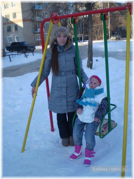 Зимняя прогулка! Кукла реборн Алианна