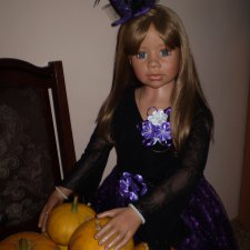 Мои очаровательные ведьмочки Аланна и Алианна, наряд на Хеллоуин