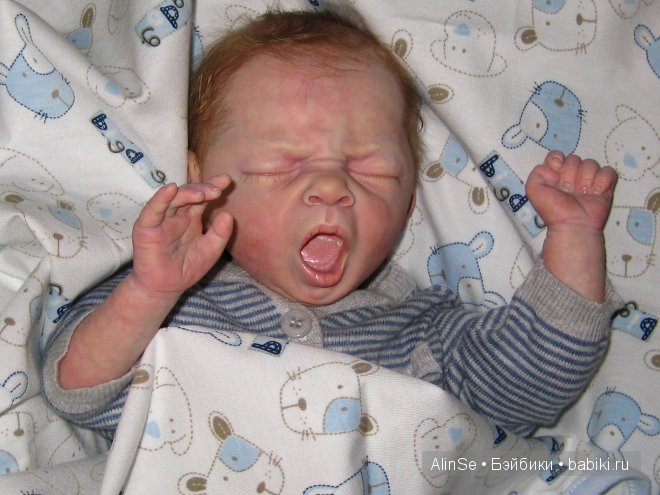 Моя маленькая, зевающая крошка реборн (фото 9)