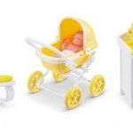 Zuru my mini baby желтая коляска с малышом