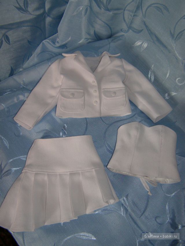 Белый костюм тройка — Одежда и обувь для кукол своими руками: фото