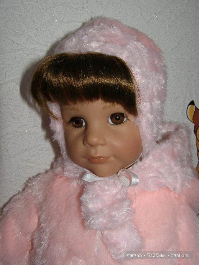 Как мы собирались на прогулку... Кукольная розовая шубка (фото 7)