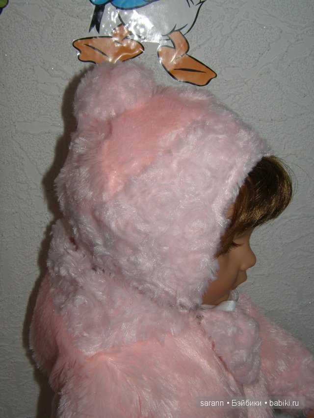 Как мы собирались на прогулку... Кукольная розовая шубка (фото 9)