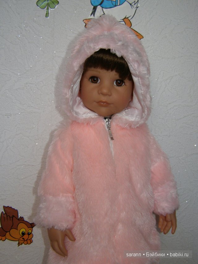 Как мы собирались на прогулку... Кукольная розовая шубка (фото 5)