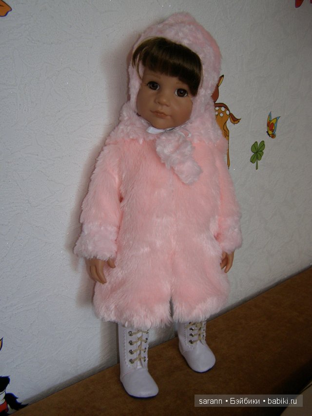 Как мы собирались на прогулку... Кукольная розовая шубка