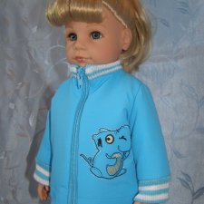 Голубая курточка для кукол Готц