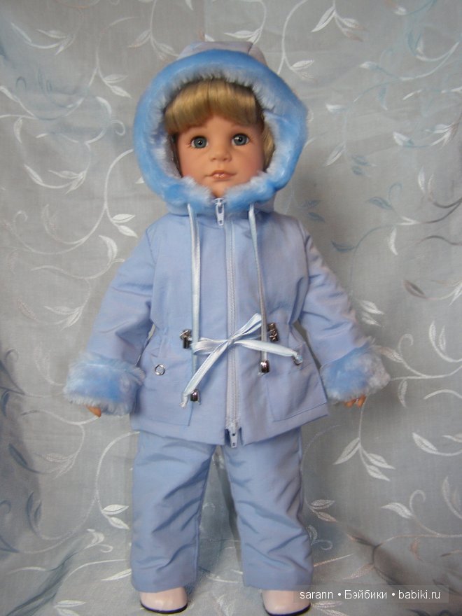 Розовый или голубой?! Зимний комплект для кукол Готц (фото 8)
