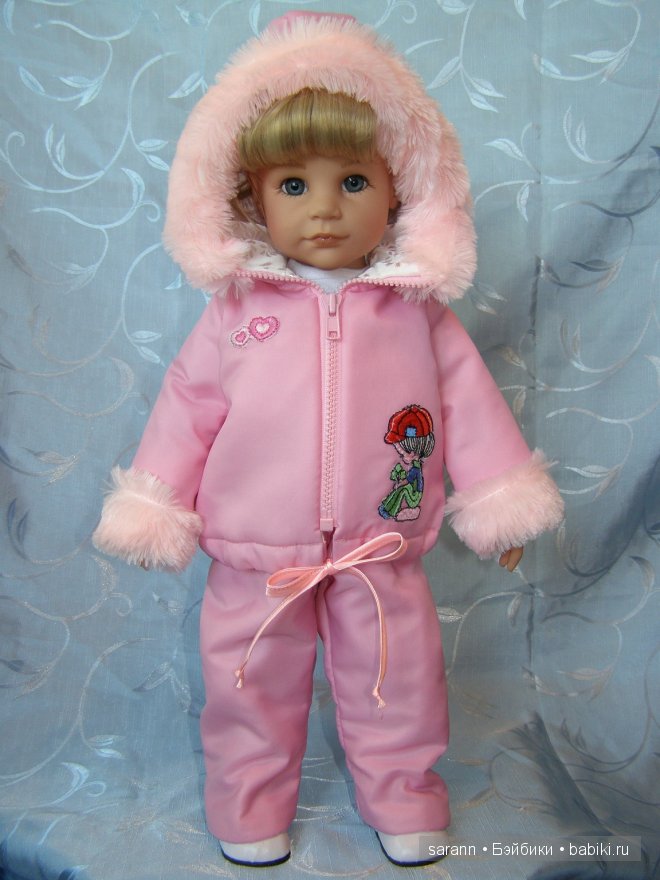 Розовый или голубой?! Зимний комплект для кукол Готц (фото 4)
