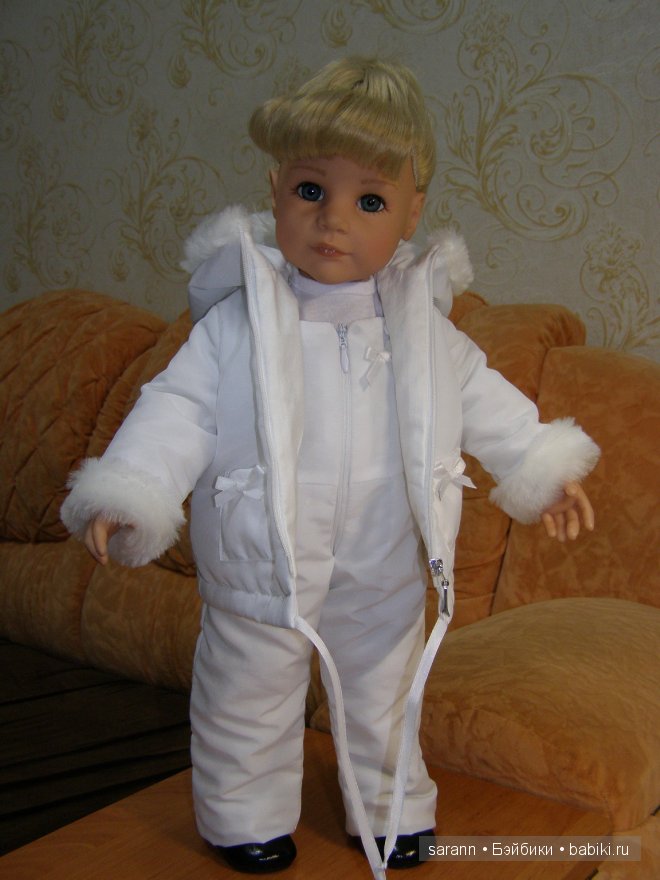 Белоснежное чудо! Зимний комбинезон для Готц (фото 7)