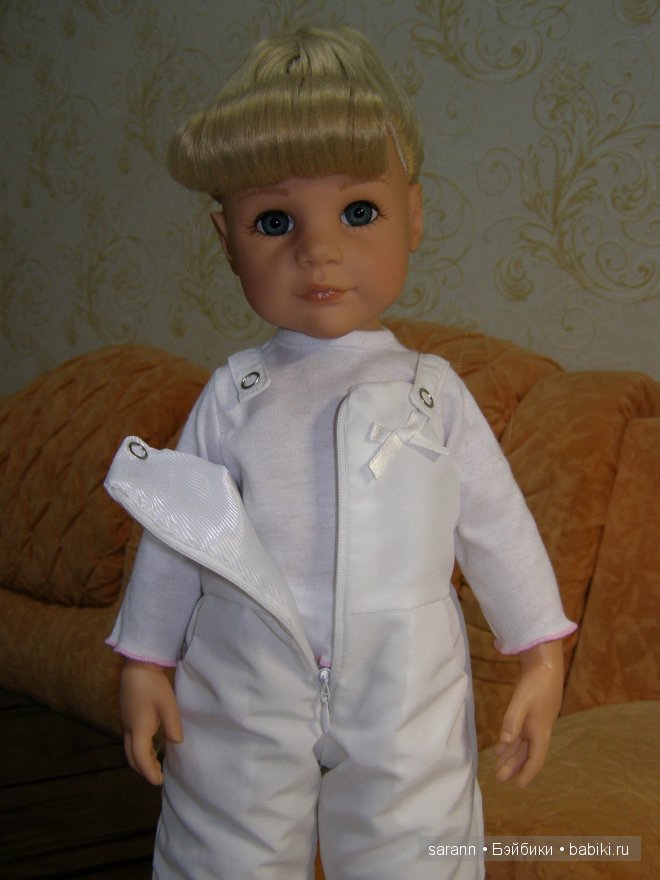 Белоснежное чудо! Зимний комбинезон для Готц (фото 4)