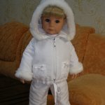 Белоснежное чудо! Зимний комбинезон для Готц.