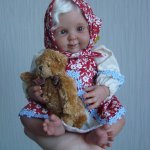 Машенька и медведь. Авторская кукла Кондрашовой Ирины