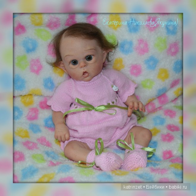 Малышка реборн Офелия-шатенка