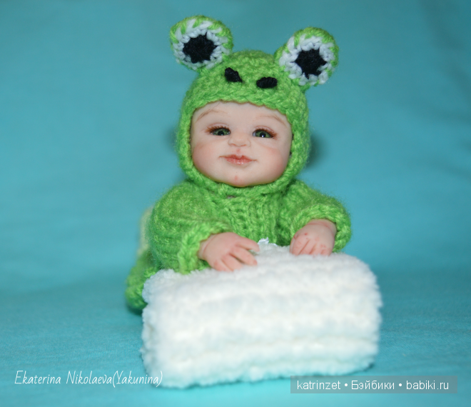 Мои предновогодние малыши-карандаши. Лягушонок