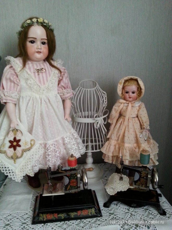 Аксессуары для антикварных кукол, чудесные швейные машинки (фото 8)