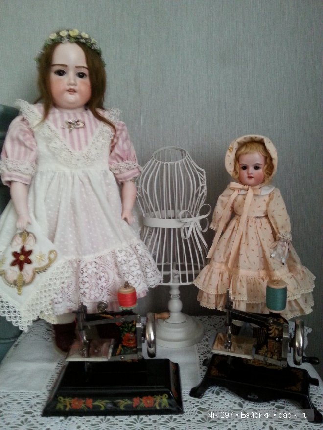 Аксессуары для антикварных кукол, чудесные швейные машинки (фото 7)