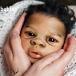 Афро-реборненочек истинный мальчишка Асриель Asriel прототип Беаты Вежбицки, Польша