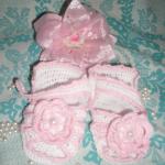 Кукольная вязанная обувь для маленьких леди