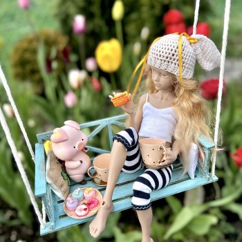 Посиделки в саду 🌳 ☕️ 🍰🍩