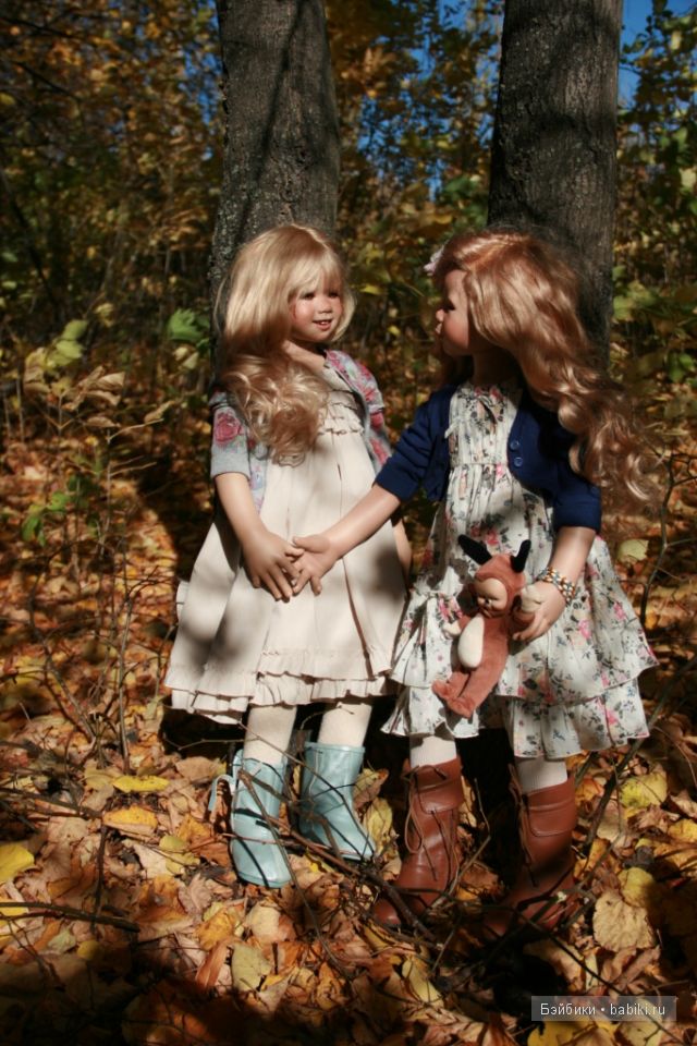 Tilda и Milla от Annette Himstedt. Прогулка в лесу