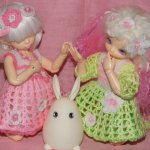 вязаные цветочные платья для Литлфи