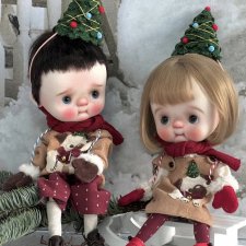 Новогодний костюм на мальчика и девочку блайз