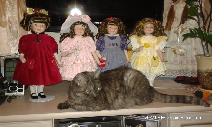 девочки и кошка Буся