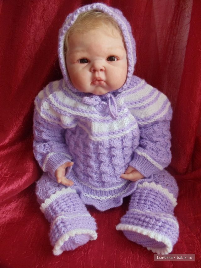 вязаный костюмчик, моя работа.