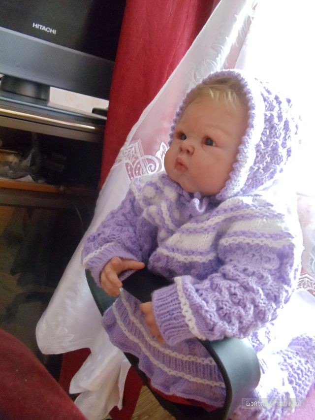 вязаный костюмчик, моя работа.