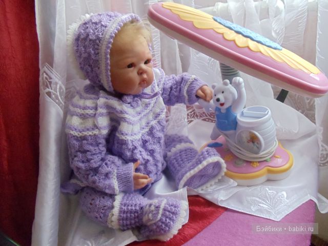 вязаный костюмчик, моя работа.