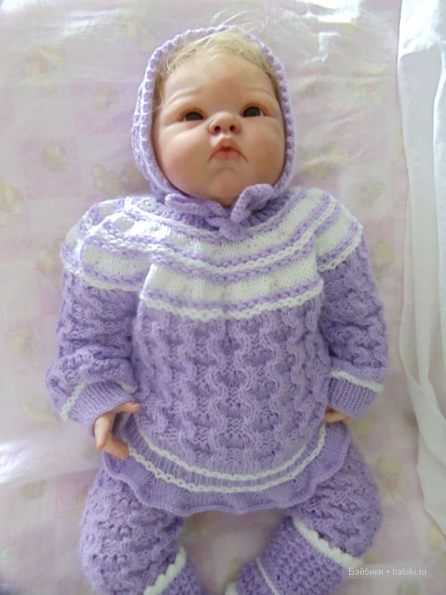 вязаный костюмчик, моя работа.