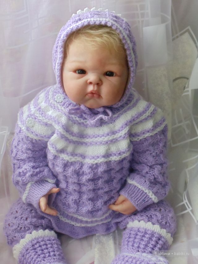 вязаный костюмчик, моя работа.