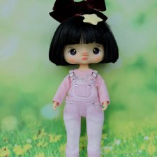 Одежда для кукол - Джинсовые комбезы розовые для Holala, Bokka Doll ...