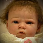 Кукла реборн Сабрина - маленький серьезный человечек