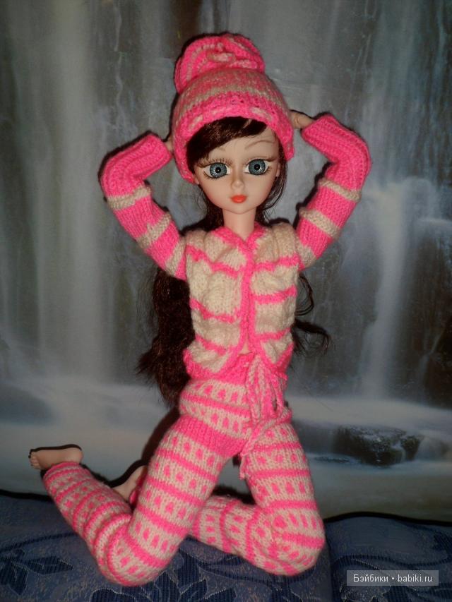 Вязанный комплект для Алексы - "Розовая пантерка" (фото 8)