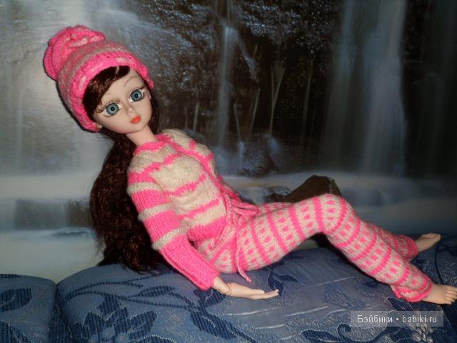 Вязанный комплект для Алексы - "Розовая пантерка" (фото 7)