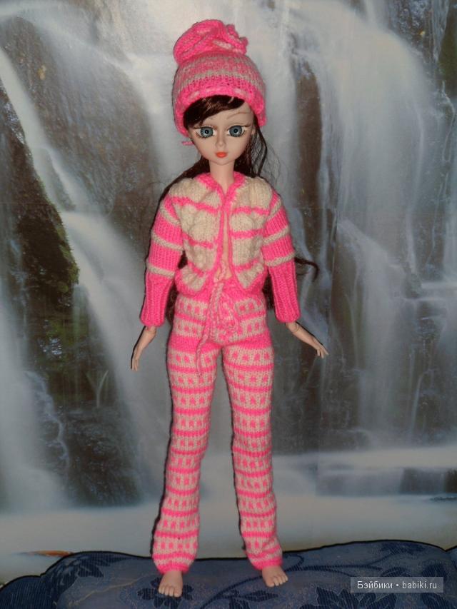 Вязанный комплект для Алексы - "Розовая пантерка" (фото 9)