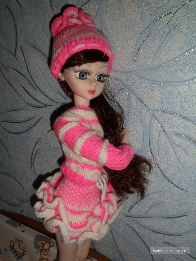 Вязанный комплект для Алексы - "Розовая пантерка" (фото 4)