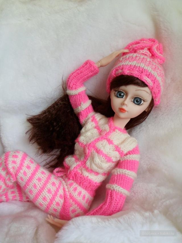 Вязанный комплект для Алексы - "Розовая пантерка"