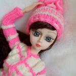 Вязанный комплект для Алексы - "Розовая пантерка"