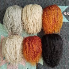 Обновление! Парики из шкуры ламы и  мохера  размеры 3-4, 4-5, 5-6, 6-7, 7-8, 8-9, 9-10