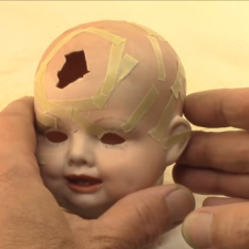 Ремонт разбитой фарфоровой головки антикварной куклы. Своими руками. Пошагово