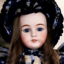 Антикварная кукла Штеффи  Gebrüder Kühnlenz 44-30 DEP для французского рынка. Рост 58 см.