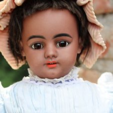 Антикварные куклы мулаточки, малышка Denamur и SH 1009