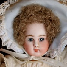 Антикварная ранняя Closed Mouth Pouty Sonneberg Antique Bebe by ABG. 28cm