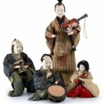 Антикварный японские куклы Ишимацу Гофун  34-18 см