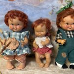 3 винтажные немецкие куколки W. Göbel Charlot /1957 рост 28-23 cm