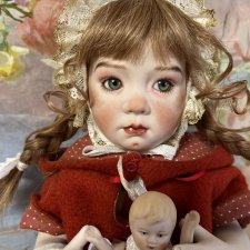 Очаровательная OOAK Beatrice Perini Красная Шапочка рост 40 см