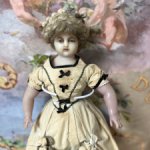Антикварная восковая английская кукла вероятно Pierotti  1870-77 рост 50 см
