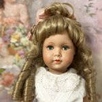 Большая винтажная кукла Sonneberg 500/8 1950 cо швейной машинкой Casige